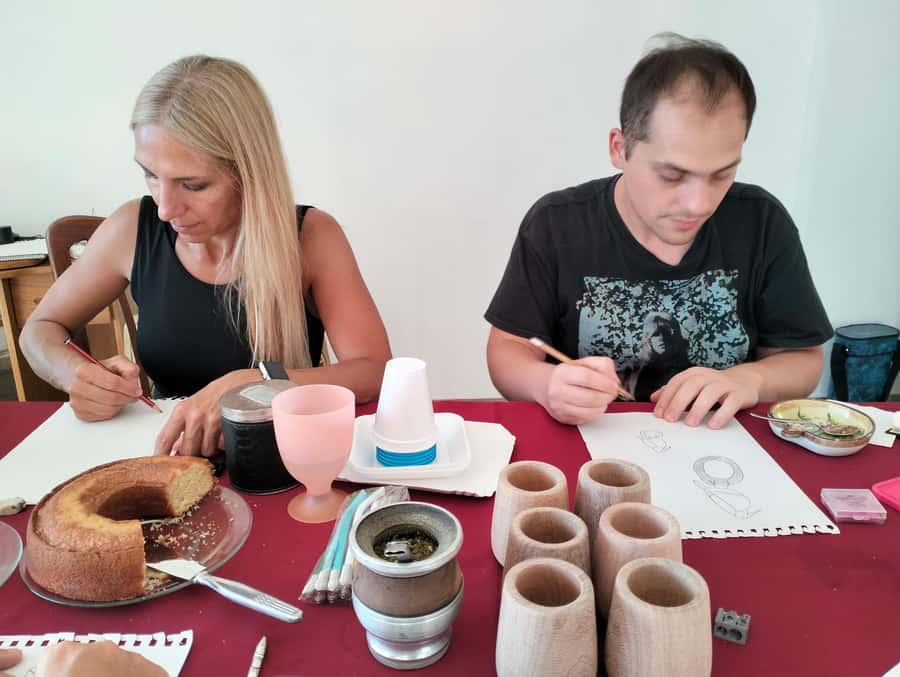 Buenos Aires: Mate & paint experience with pastry tasting - Take-home value: a mate cup and a bombilla you can use