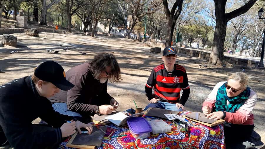 City of Salta: Alpaca and leather handicraft workshop in the open air! - The Setting at San Bernardo Hill: Outdoors Crafting That Feels Like Part of Salta