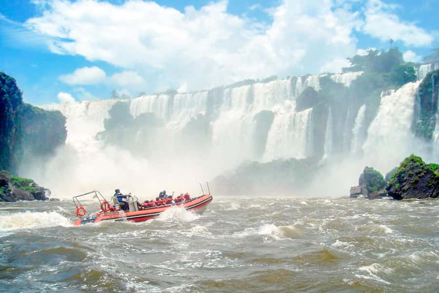 From Puerto Iguazu: Argentinian Iguazu Falls with Boat Ride - Boat ride on the Lower Iguazu River: fast, loud, and soaked