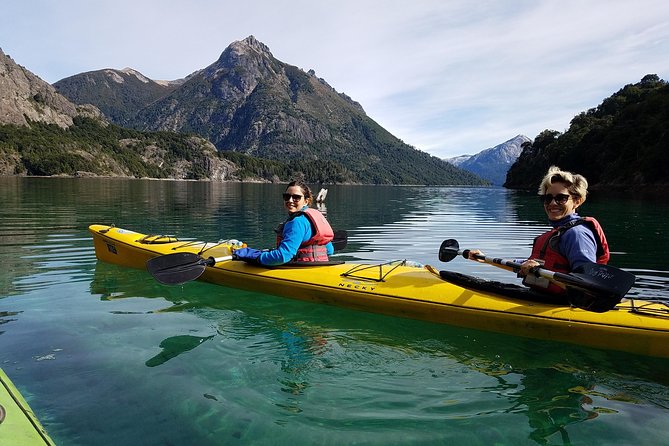 Half a day of kayaking on the Nahuel Huapi lake in private service - What steep coasts, waterfalls, and beaches mean for your day