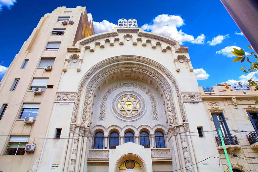 Jewish Sites Buenos Aires Private Walking and Car Tour - Templo Libertad and the Jewish quarter streetscape