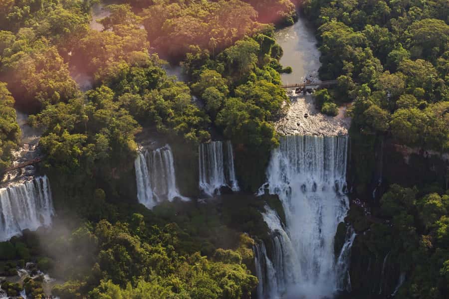 Puerto Iguazu: Iguazu Falls Boat Tour and Gran Aventura - Entering Iguazu on the Argentinian side, Devil’s Throat style