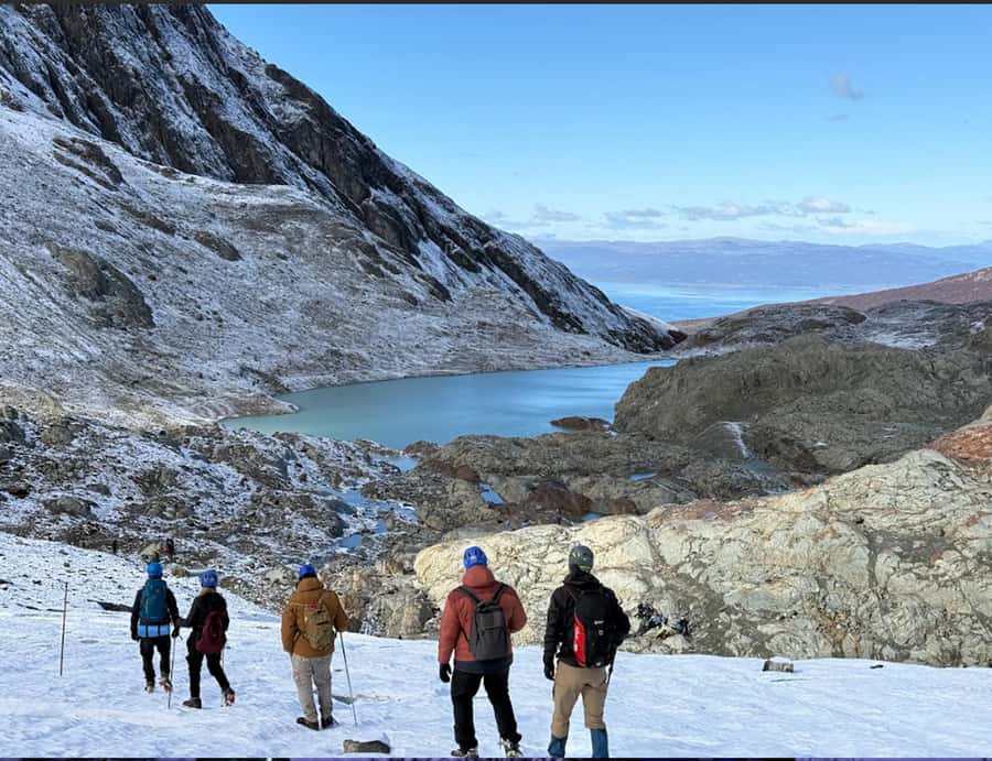 Vinciguerra Ice Experience - Reaching the foot of Vinciguerra Glacier around noon