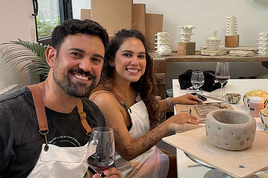 Wine & Pottery Class For Beginners in Buenos Aires Argentina - A Restored Studio Where Clay Feels Like Therapy